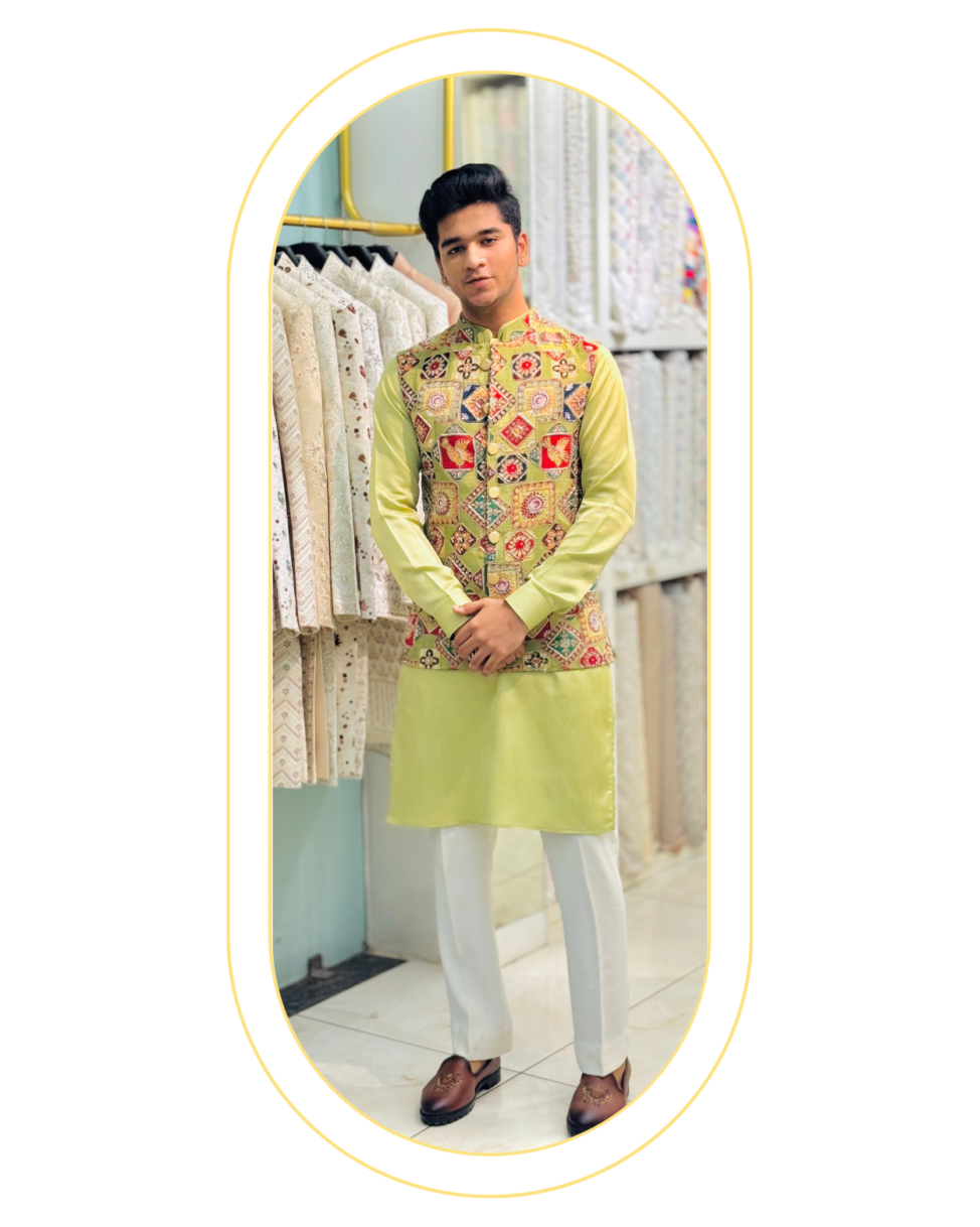 pistachio green koti set