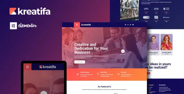 Kreatifa – Creative Digital Agency Elementor Template Kit
